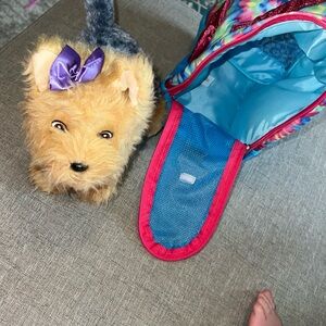 Dog stuffie with carrier